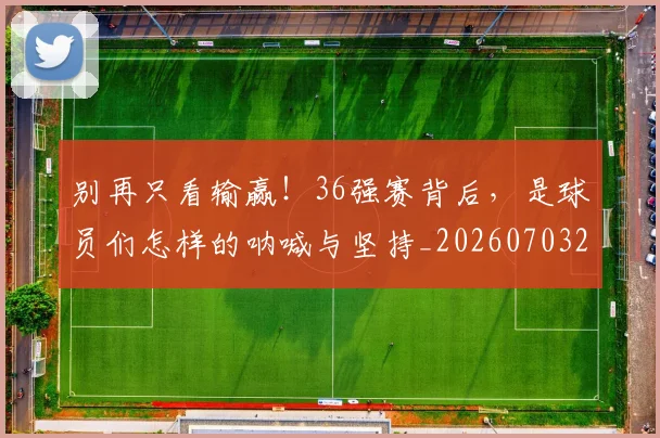 别再只看输赢！36强赛背后，是球员们怎样的呐喊与坚持_20260703220443